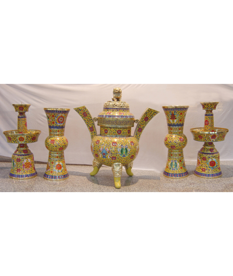 景泰藍五供