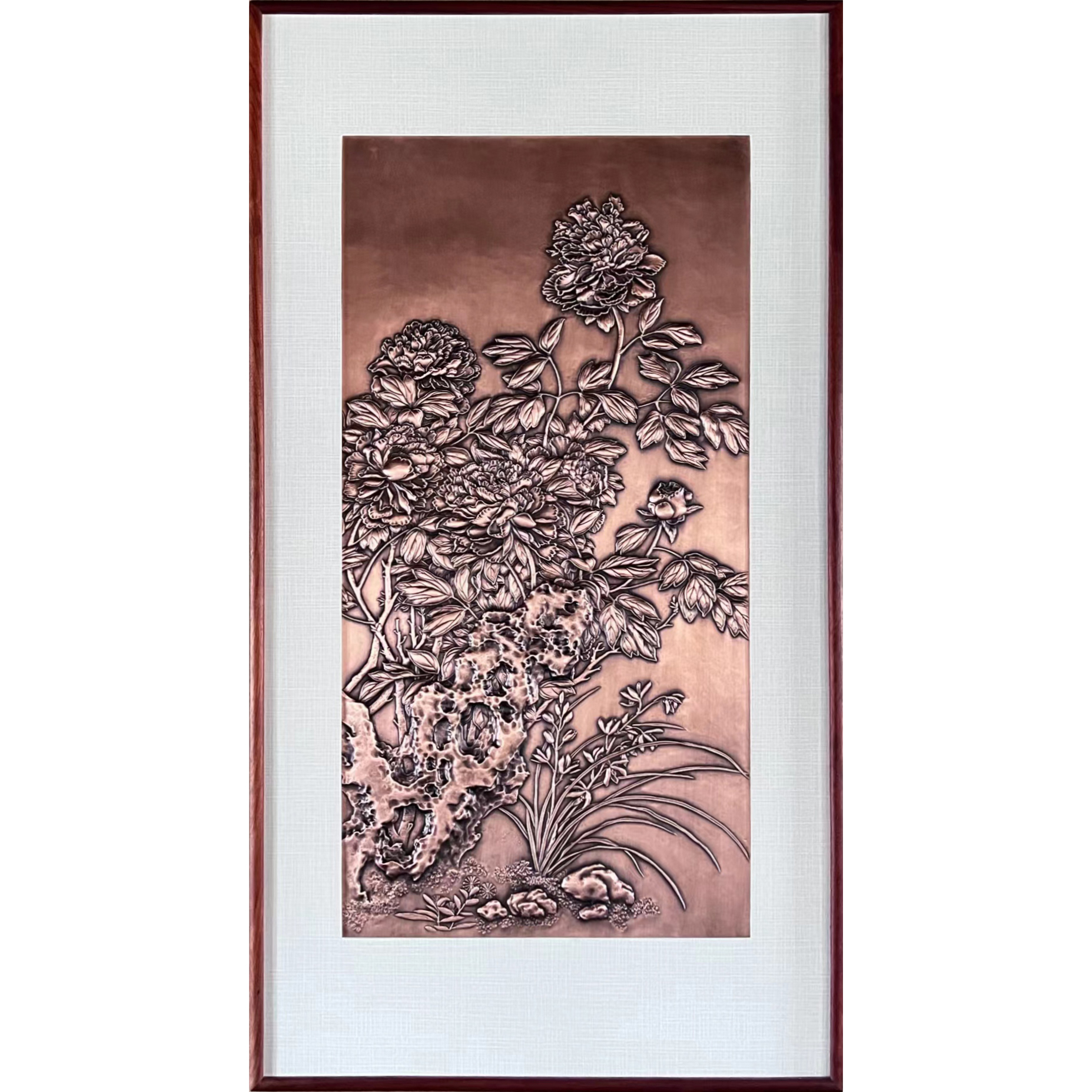 《國色天香》紫銅壁畫